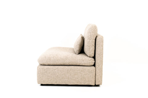 Morgan Modular Sectional Armless Chair - Knit Beige