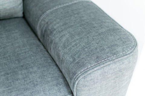 FLOOR MODEL CHARLESTON FABRIC POWER RECLINING 6 PIECE SECTIONAL- GREY