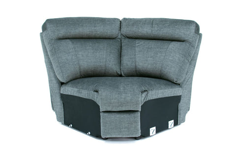 FLOOR MODEL CHARLESTON FABRIC POWER RECLINING 6 PIECE SECTIONAL- GREY