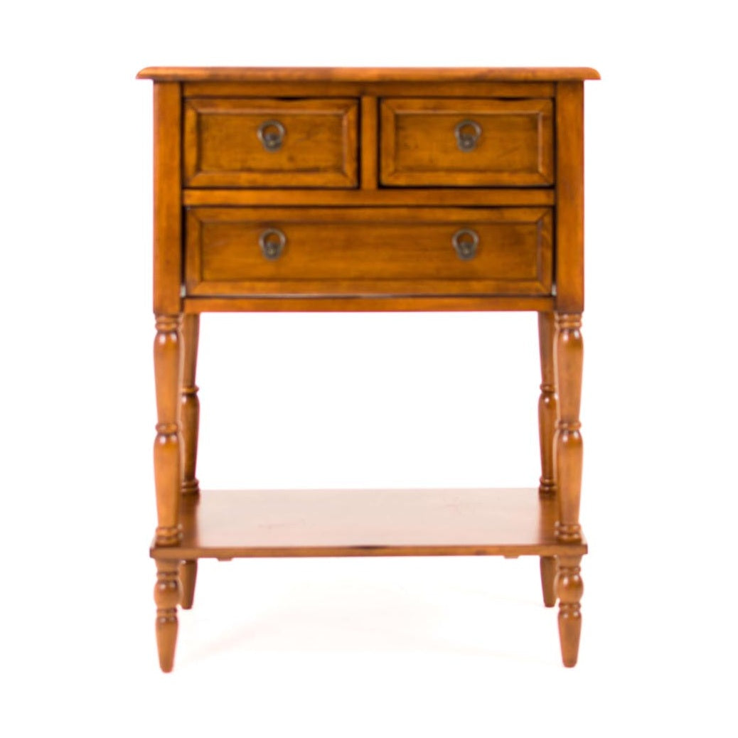 Three Drawer Small Entryway table  - Honey (5349735202969)