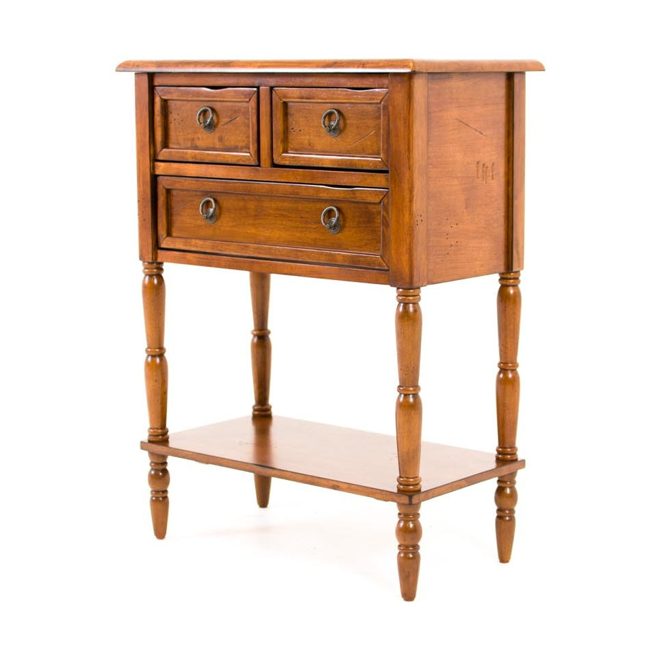 Three Drawer Small Entryway table  - Honey (5349735202969)