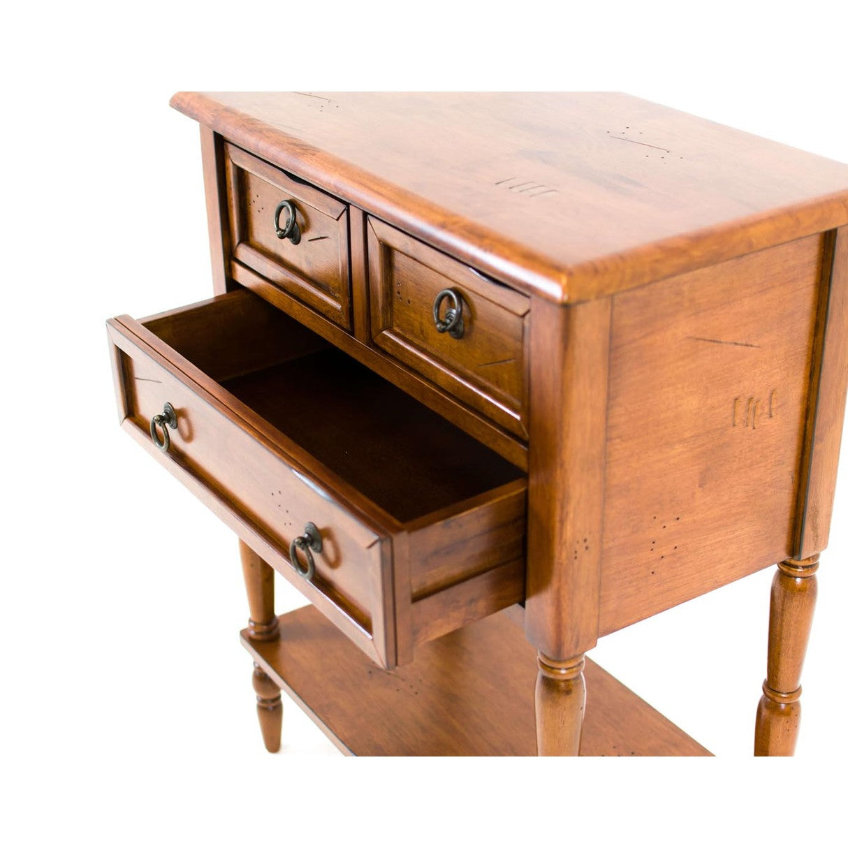 Three Drawer Small Entryway table  - Honey (5349735202969)