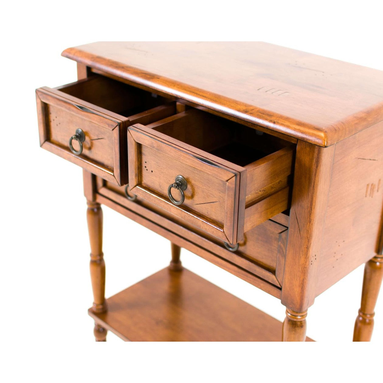 Three Drawer Small Entryway table  - Honey (5349735202969)