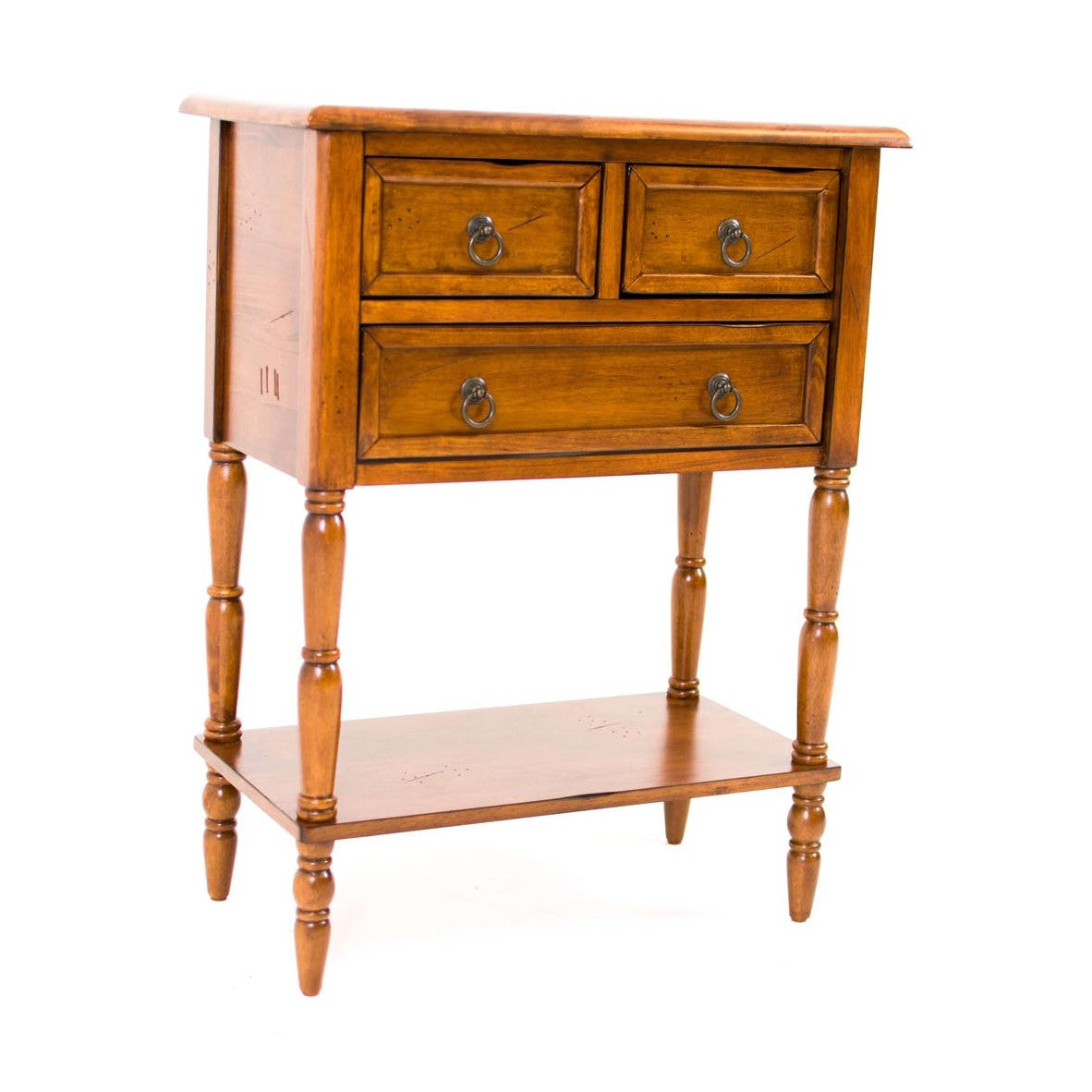 Three Drawer Small Entryway table  - Honey (5349735202969)