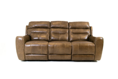 Marcella Genuine Leather Power Recliner Sofa With Drop Down Table FLOOR MODEL