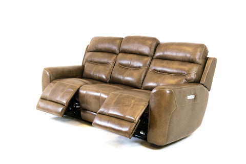 Marcella Genuine Leather Power Recliner Sofa With Drop Down Table
