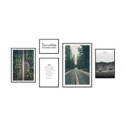Terra Nova Set of 5 Alloy Matt - Black Frame Wall Art