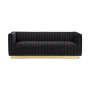 Elba Mid Century Sofa - Velvet Black