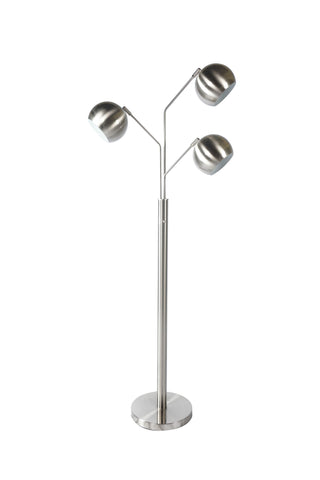 Tanko 3 Light Tree Floor Lamp Brushed Silver