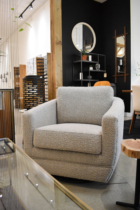 Baltimo Swivel Glider - Boucle Grey