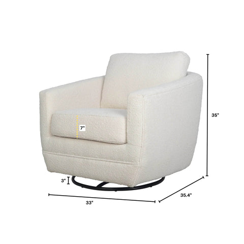 Baltimo Swivel Glider - Boucle Cream
