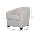 Carmen Club Chair - Boucle Cream dimensions