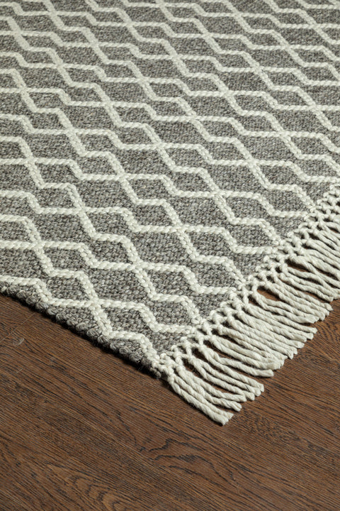 FINTONA HAND WOVEN RUG CREAM/MOCHA