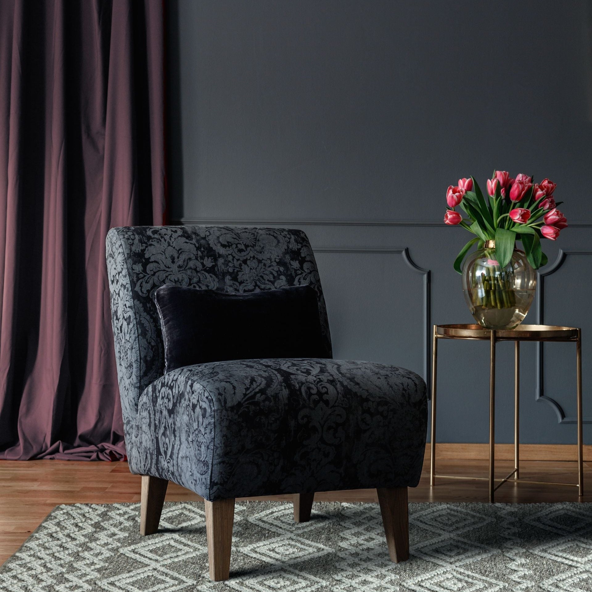 Fintona Hand Woven Rug Raven/Fog