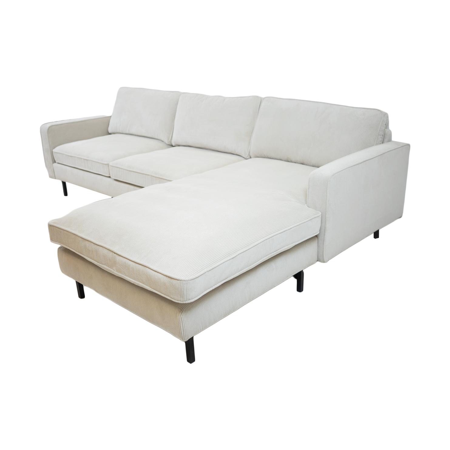 Fiona Reversible Sectional -Corduroy Ivory