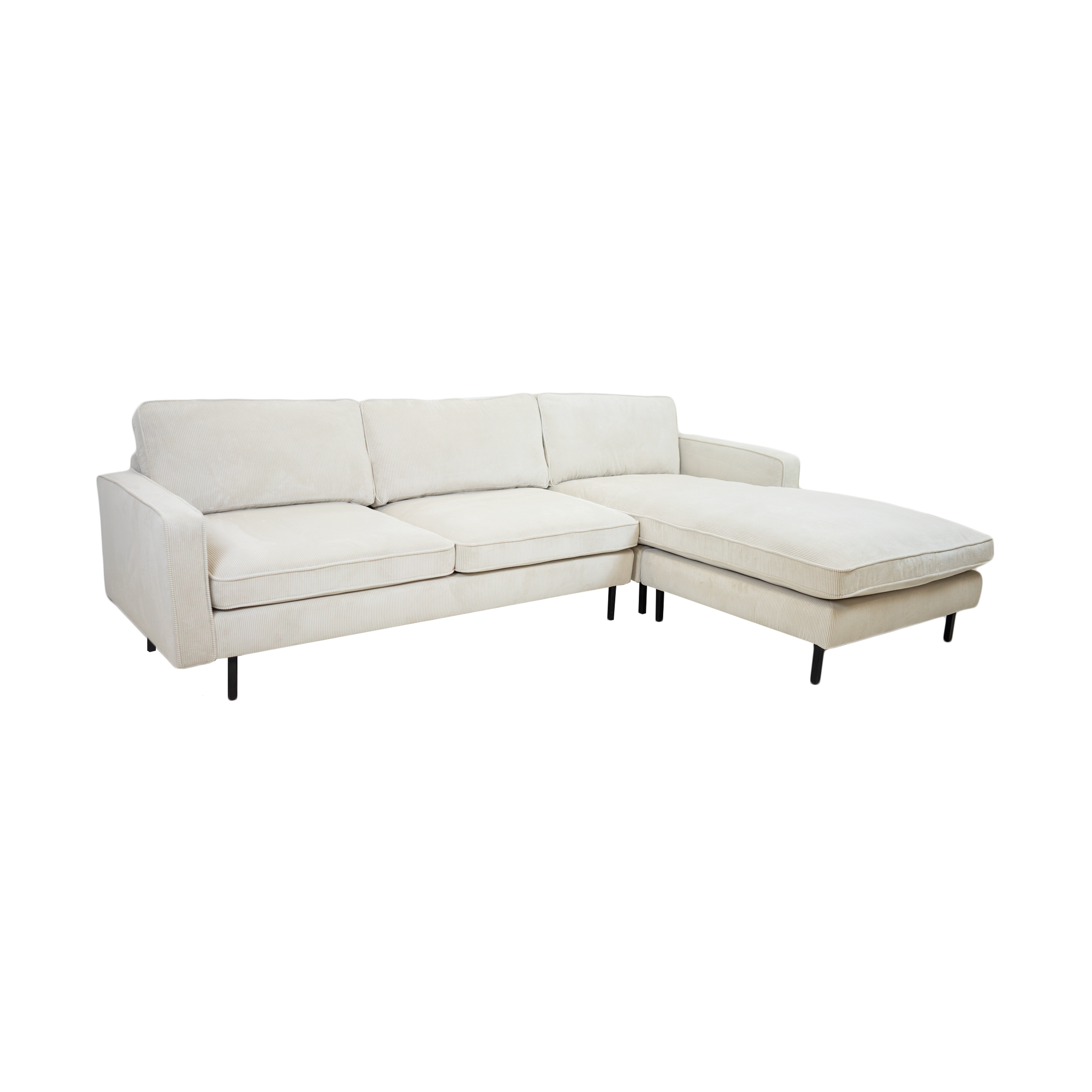 Fiona Reversible Sectional -Corduroy Ivory