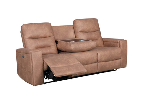 Roche Power Recliner Sofa - Steam Brown