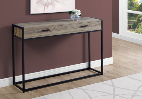 ACCENT TABLE - 48"L / DARK TAUPE / BLACK HALL CONSOLE - I 3511