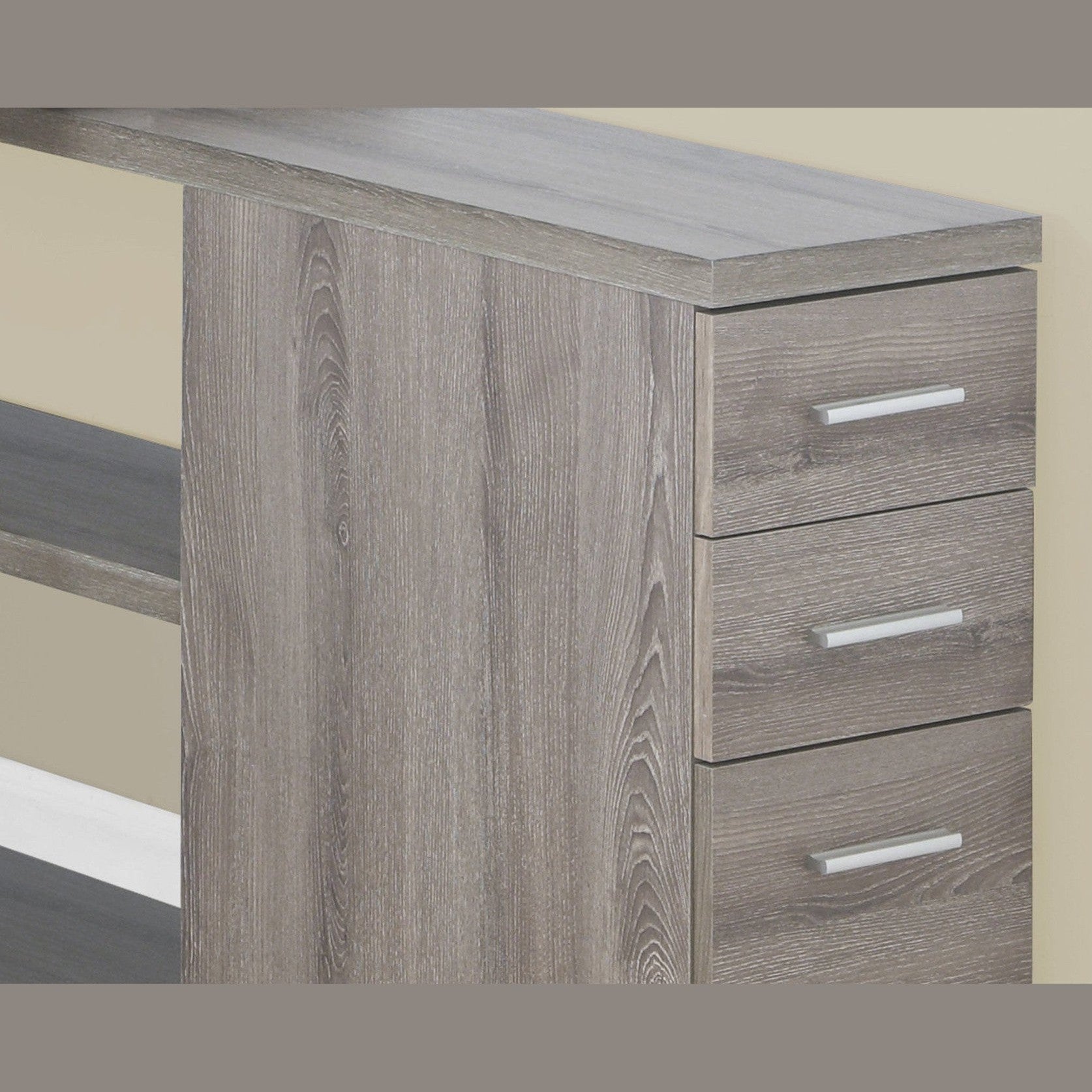 COMPUTER DESK - DARK TAUPE LEFT OR RIGHT FACING CORNER - I 7134