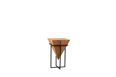 MOHAN INVERTED PYRAMID NATURAL SIDE TABLE