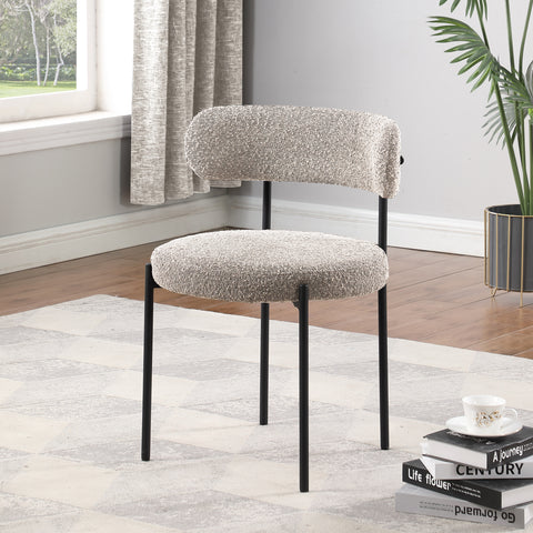 Ronda Dining Chair Boucle Fabric - Taupe