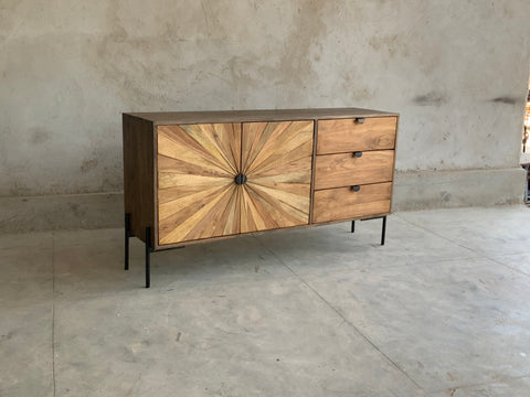 FITNIA SOLID WOOD SIDEBOARD CABINET
