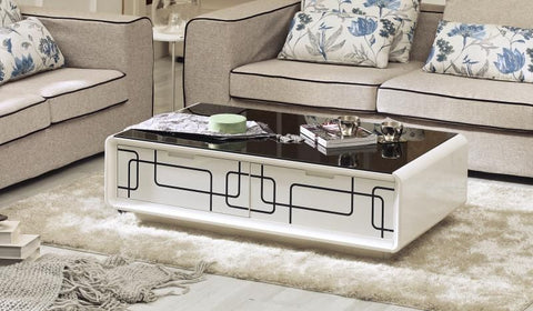 Laurel High Gloss White Coffee Table