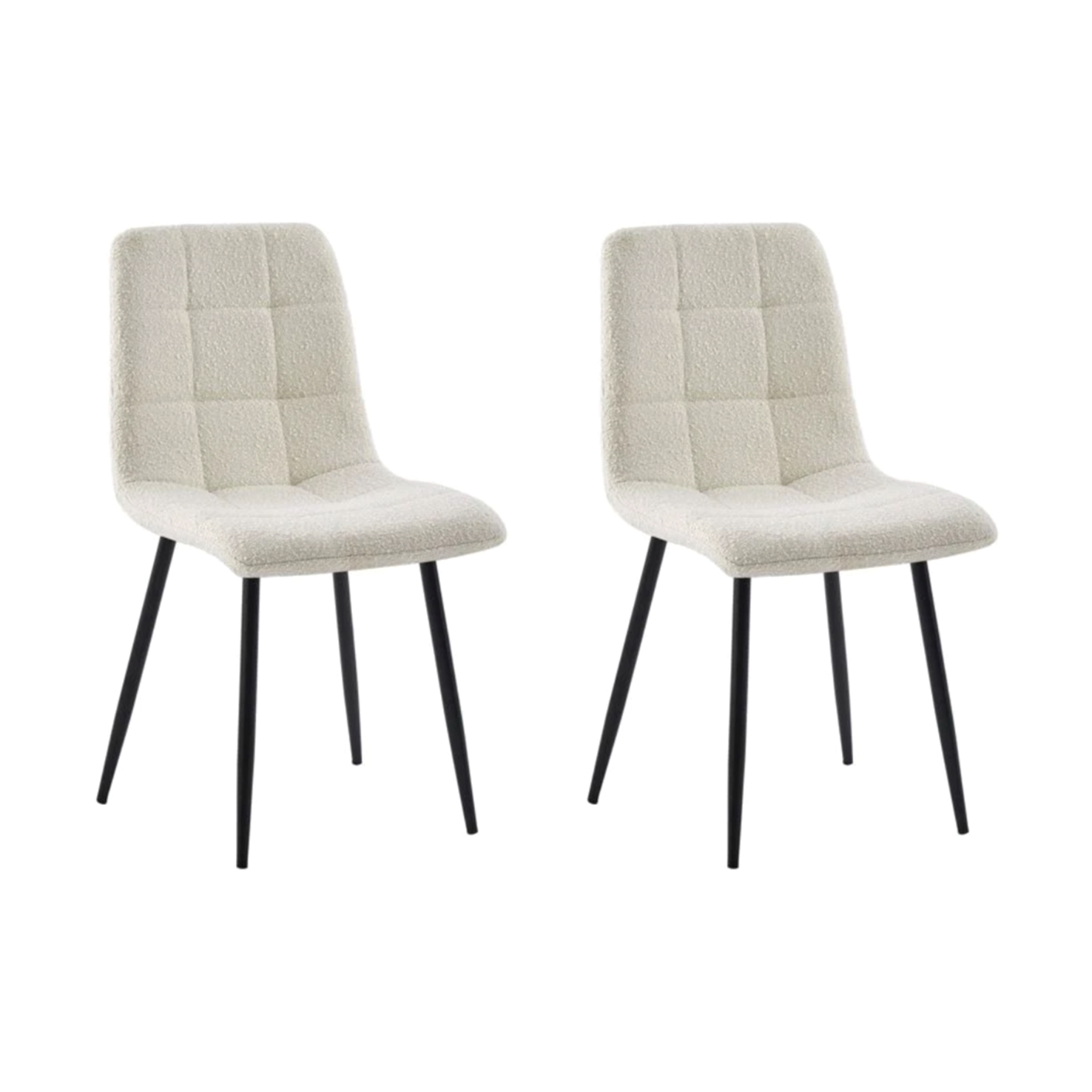 Lucas Fabric Dining Chair - Pearl Boucle