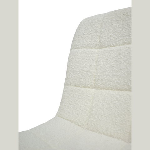 Lucas Fabric Dining Chair - Pearl Boucle