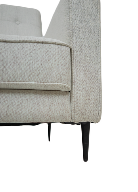 Lucas Mid Century Fabric Chair - Oatmeal Fabric