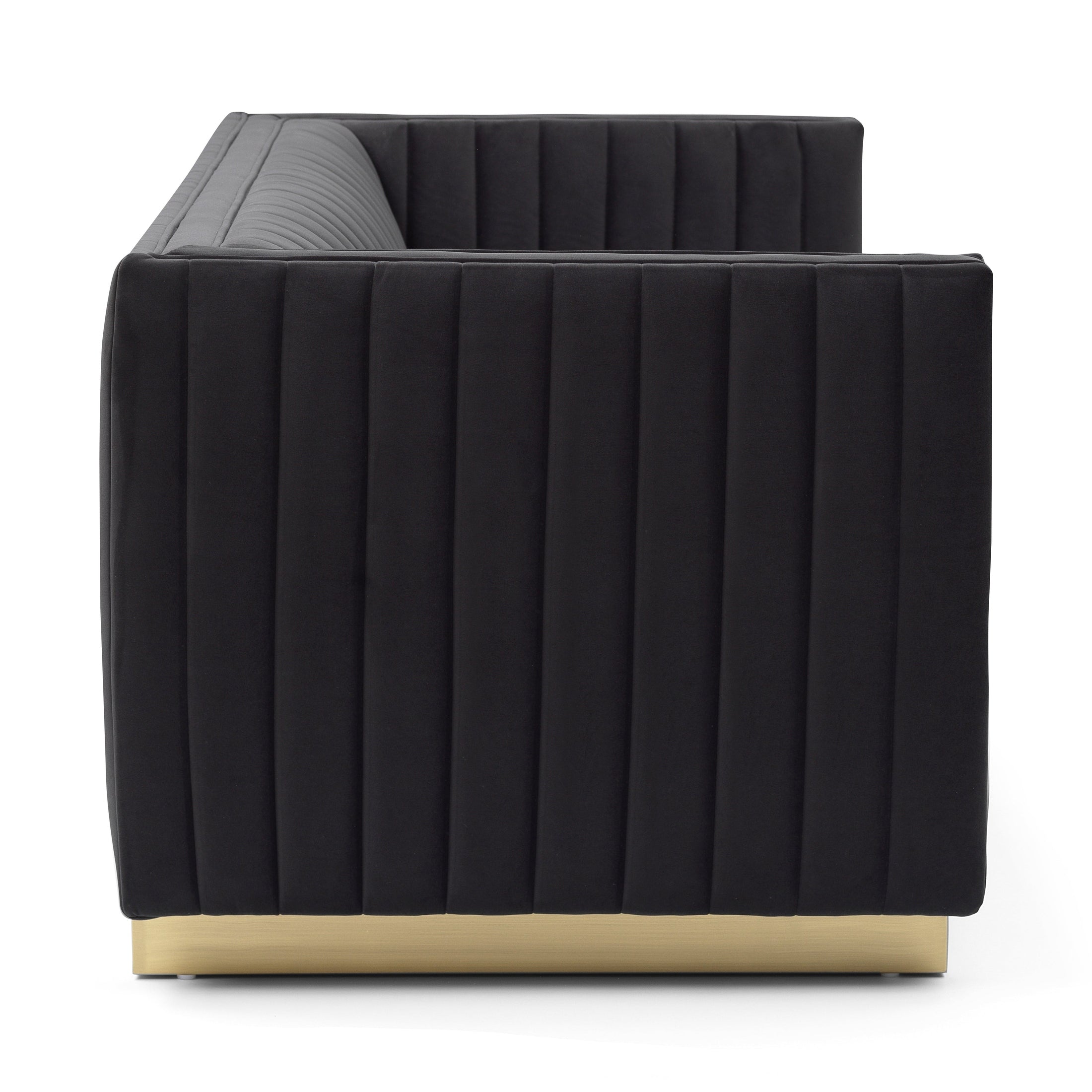 Elba Mid Century Sofa - Velvet Black