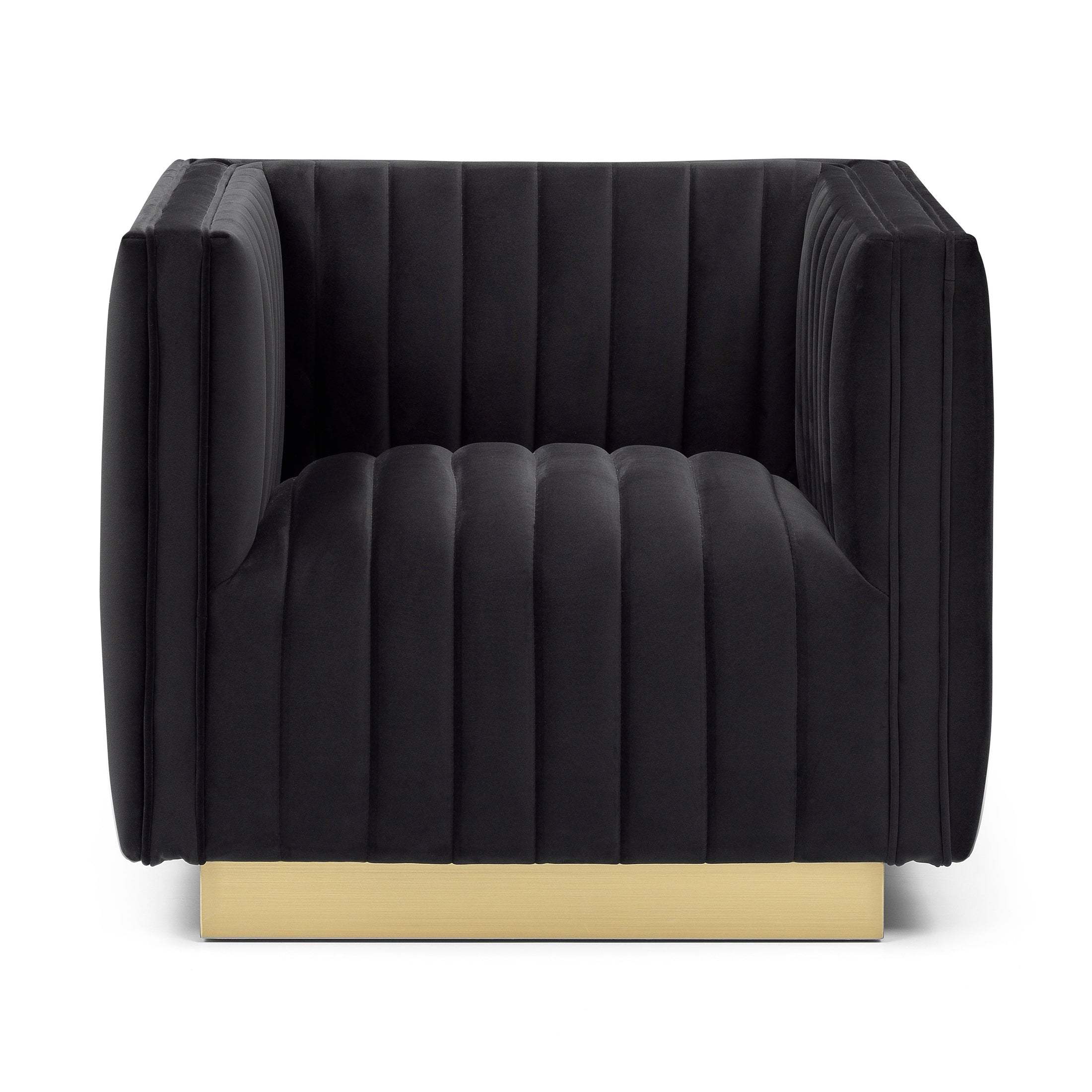 Elba Mid Century Chair - Velvet Black