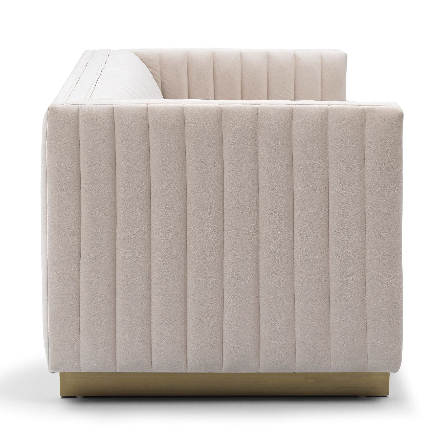 Elba Mid Century Loveseat - Velvet Buff Beige