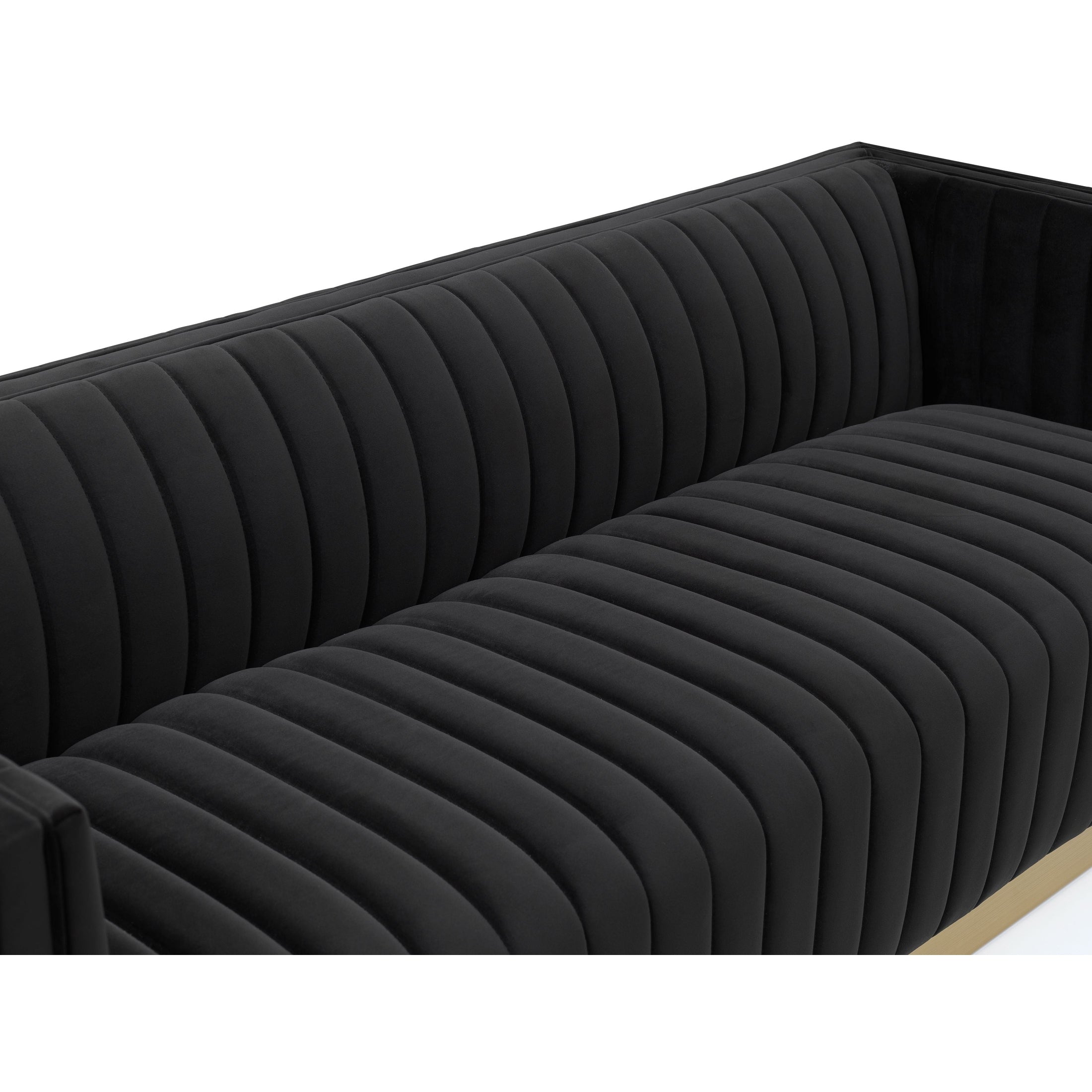 Elba Mid Century Sofa - Velvet Black