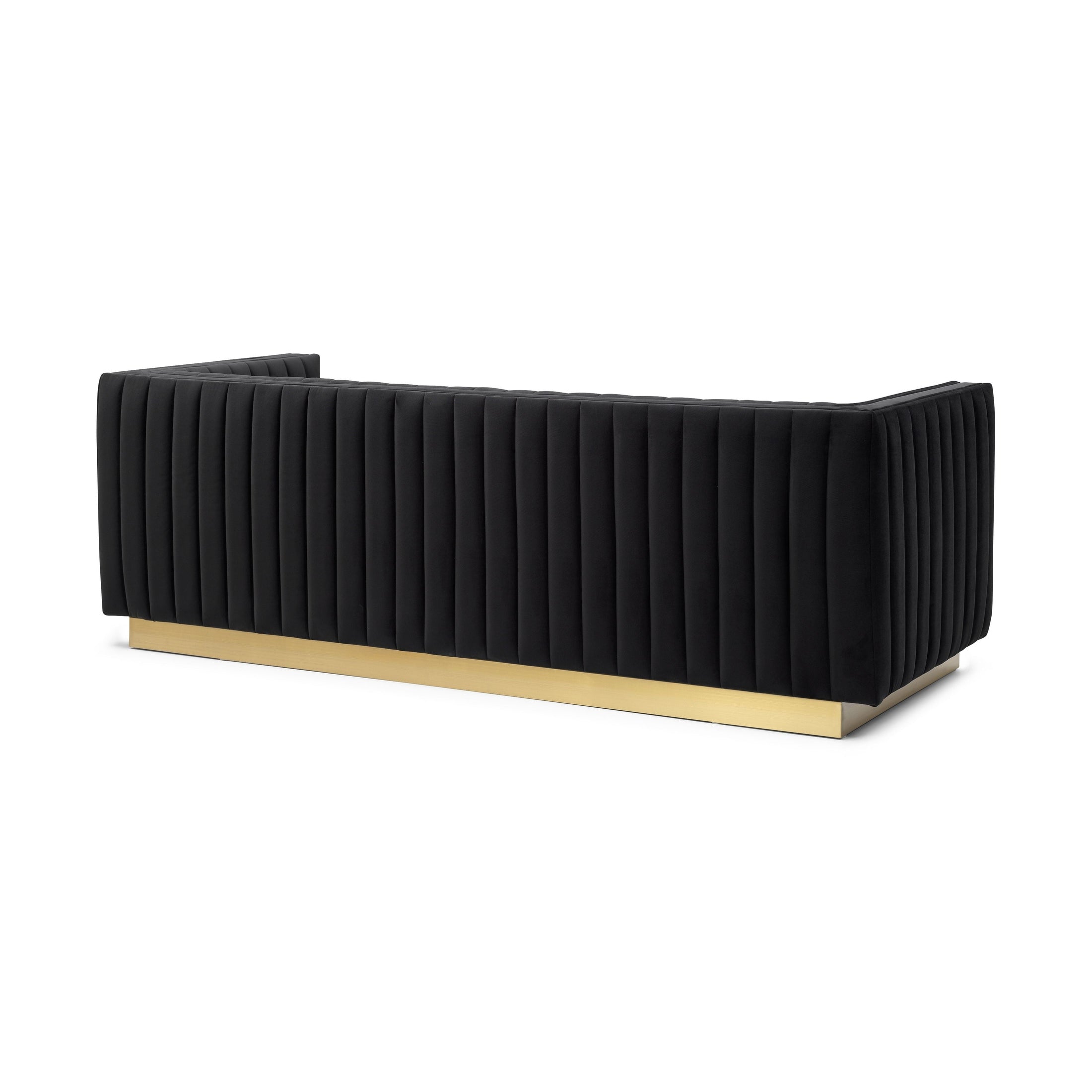 Elba Mid Century Sofa - Velvet Black
