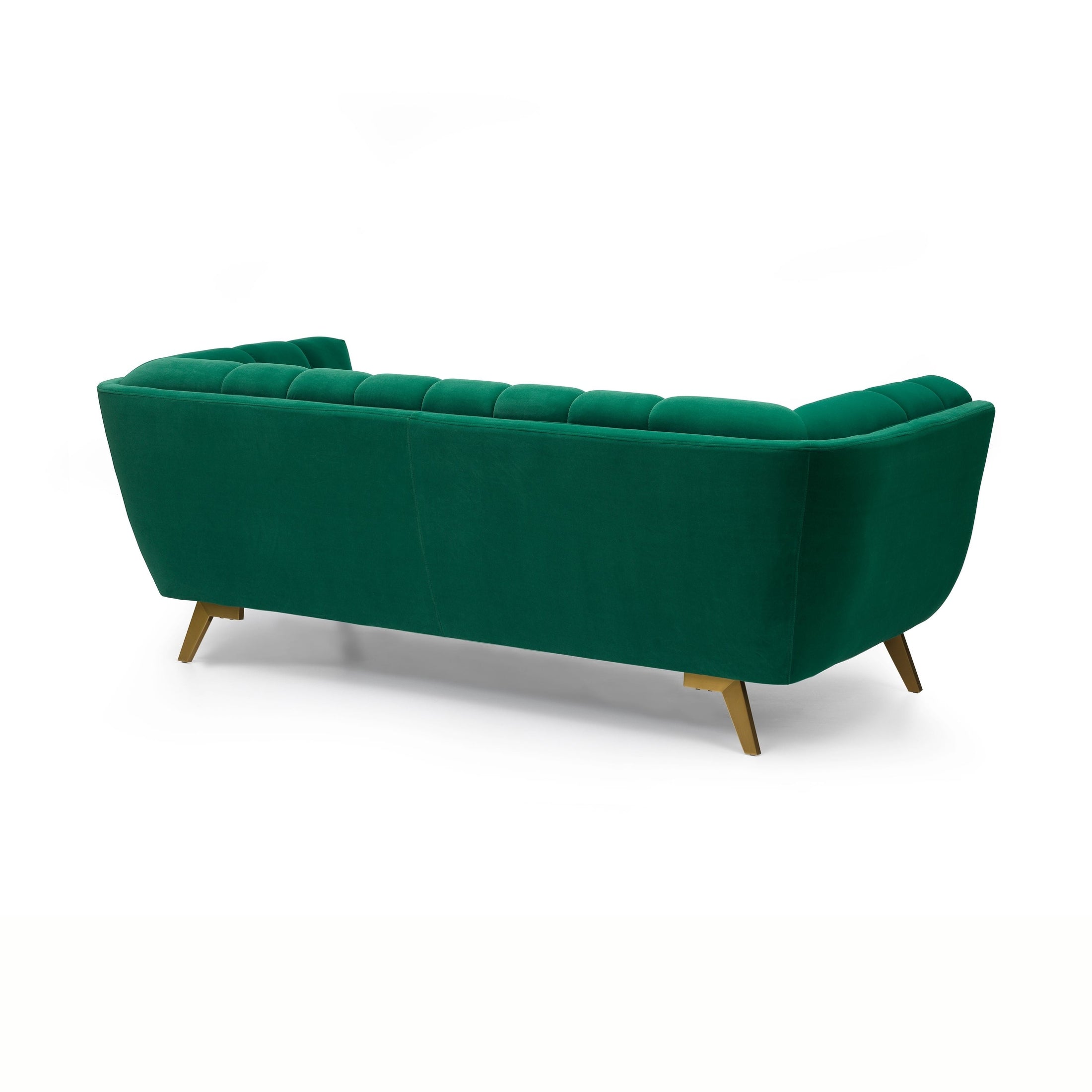 Yaletown Mid Century Tufted Velvet Sofa - Emerald #23