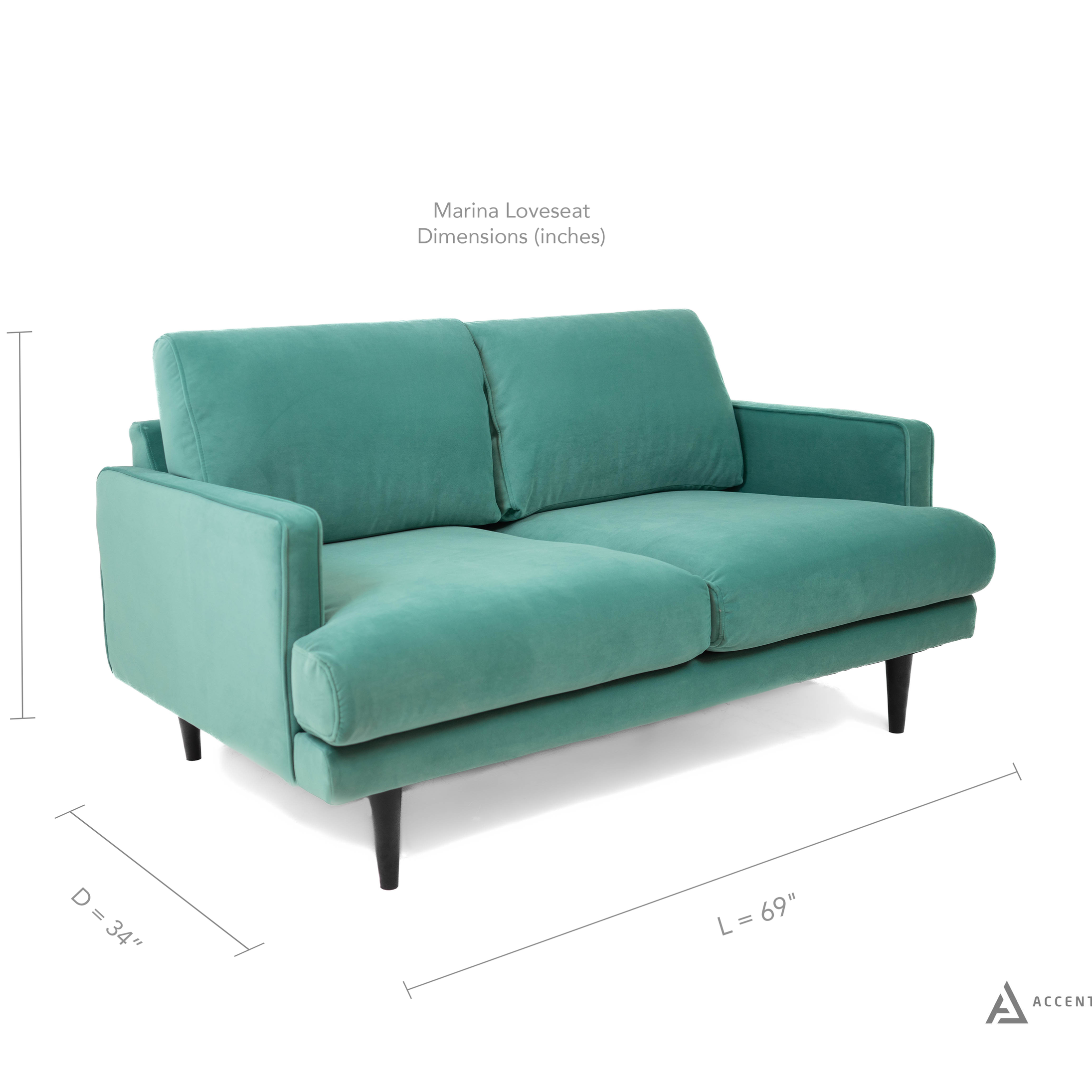 Marina Velvet Loveseat