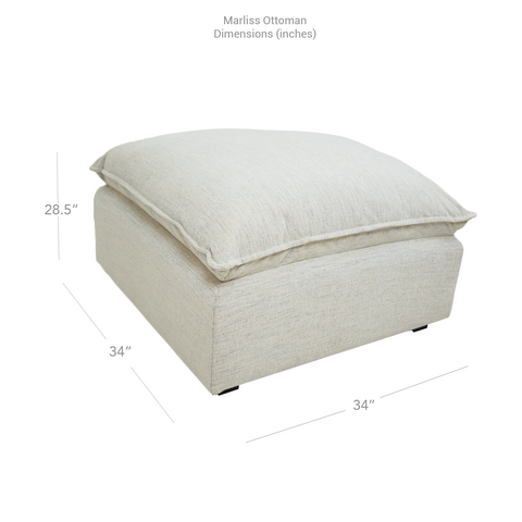 Marliss Ottoman- Oatmeal