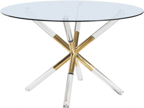 Mercury Acrylic Gold Dining Table