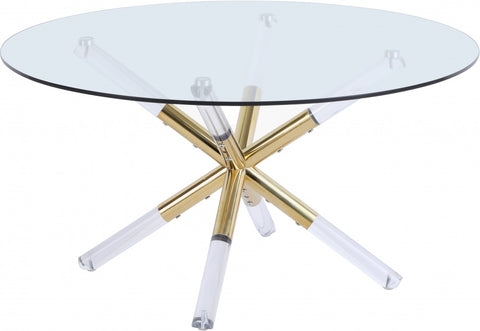Mercury Acrylic Gold Dining Table