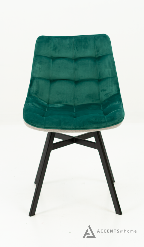 Miller Dining Chair - Green/Grey Set of 2