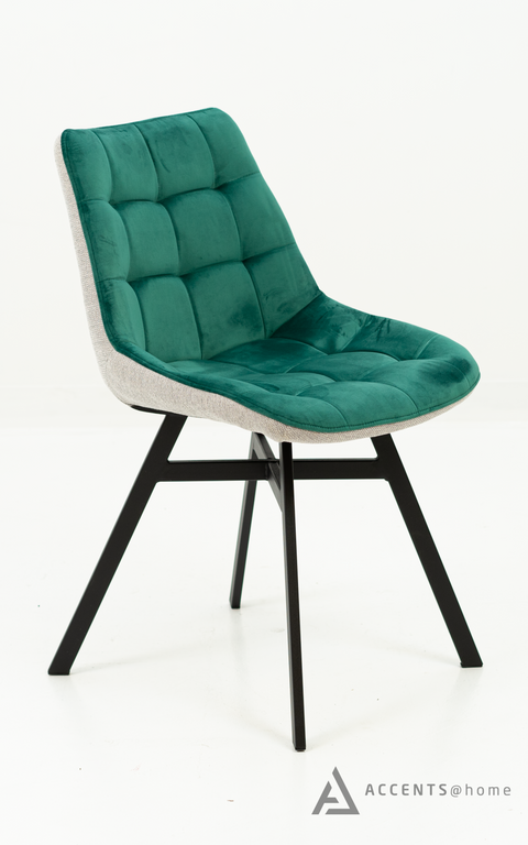 Miller Dining Chair - Green/Grey