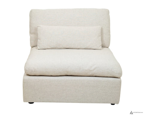 Morgan Modular Sectional Armless Chair - Cream