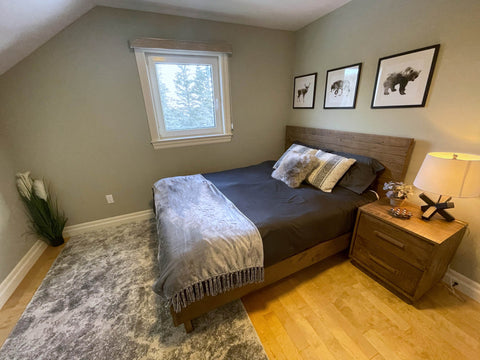 Dovian Queen Bed - Dark Driftwood