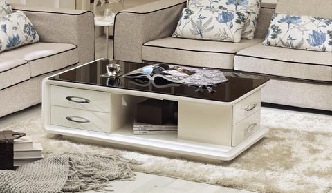 Nora High Gloss White Coffee Table