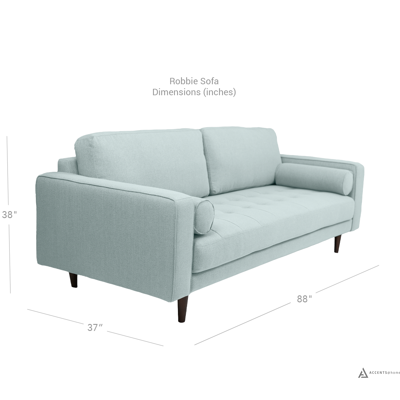 Robbie Fabric Sofa - Light Sage