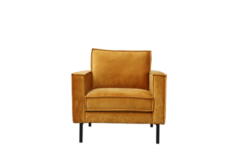 FLOOR MODEL Echo Velvet Accent Chair - Golden