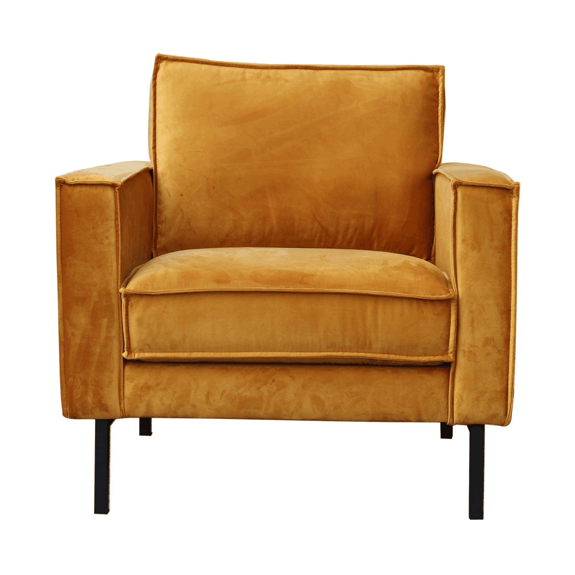 FLOOR MODEL Echo Velvet Accent Chair - Golden