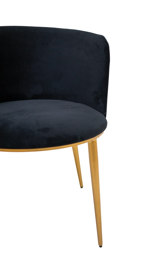 Skylar Velvet Dining Chair - Black