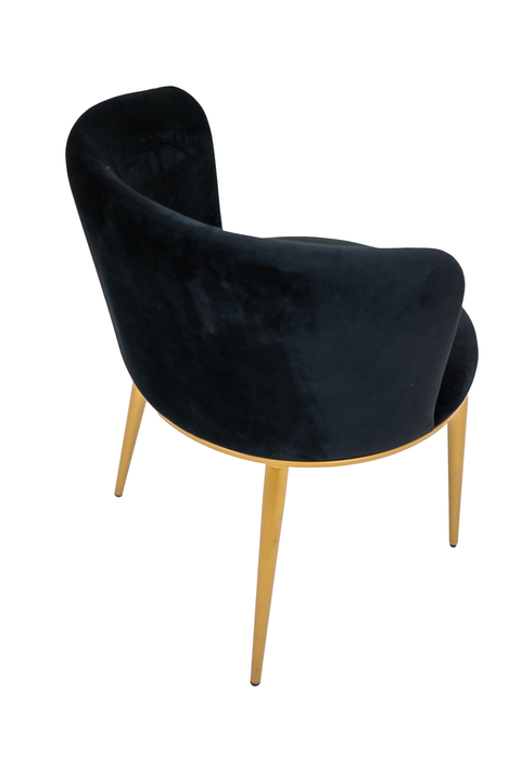 Skylar Velvet Dining Chair - Black